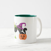 Sorcière d'Halloween personnalisée Mug de café noi (Devant droit)