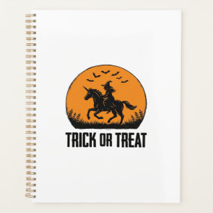 Sorcière d'Halloween Trick Or Treat Lune Vintage_1