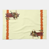 Sorcière d'Halloween vintage avec serviettes de ba (Horizontal)