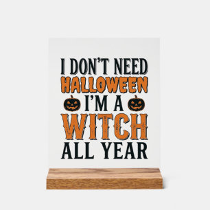 Sorcière drôle toute l'année Typographie Halloween