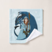 Sorcière du Dragon Bleu Flocons de Neige (Gant de toilette)