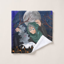 Sorcière effrayante & Maison hantée Halloween🌙