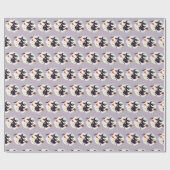 Sorcière effrayante Purple Halloween Papier Cadeau (Plat)