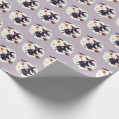 Sorcière effrayante Purple Halloween Papier Cadeau (Coin)