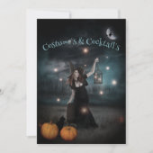 Sorcière et lucioles Invitation de la fête d'Hallo (Devant)