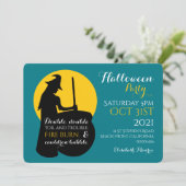 Sorcière et Lune Magic Spell Party Invitation (Debout devant)