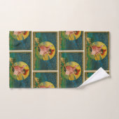 Sorcière gaie vintage de Halloween (Serviette à main)