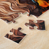 Sorcière gothique Vitrail Halloween Jigsaw puzzle (Côté)