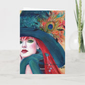 Sorcière Halloween avec carte de plumes par Renee (Dos)