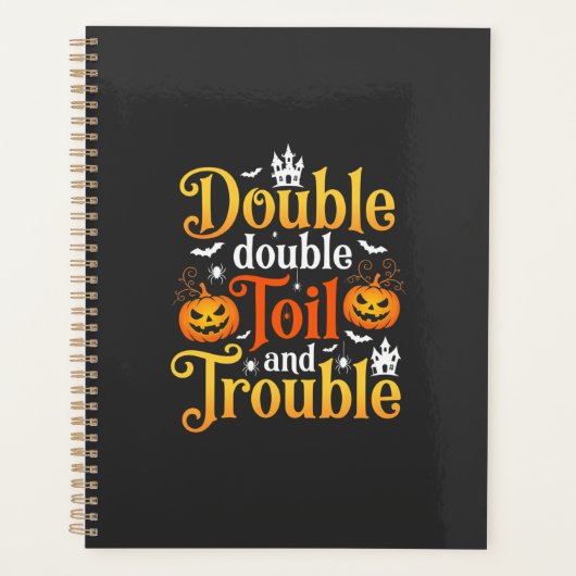 Sorcière Halloween Double Double Toil and Trouble (Devant)