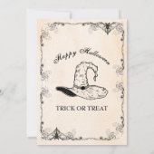 Sorcière Halloween Fête Invitation (Dos)