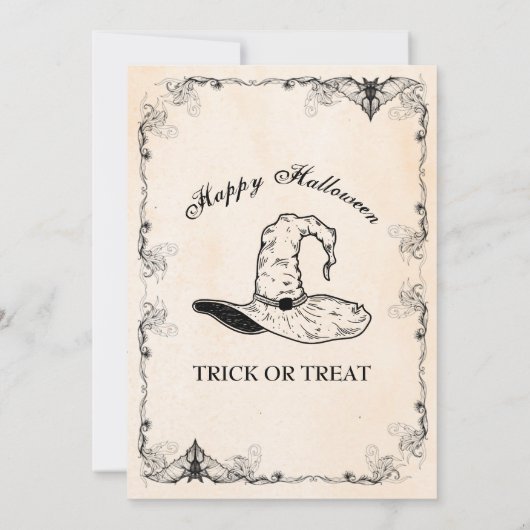 Sorcière Halloween Fête Invitation (Dos)