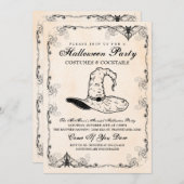 Sorcière Halloween Fête Invitation (Devant / Derrière)