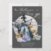 Sorcière Halloween Fête Invitation (Devant)