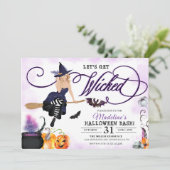 Sorcière Halloween Fête Invitation (Debout devant)