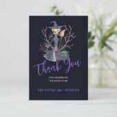 Sorcière Halloween nuptiale merci (Debout devant)