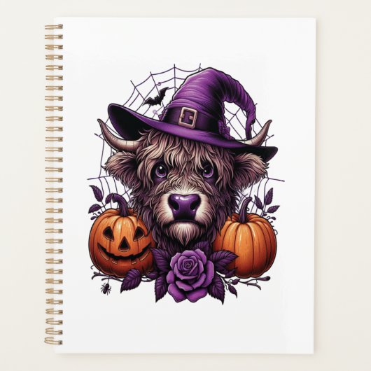 Sorcière Highland Halloween Vache (Devant)