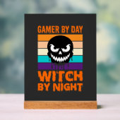Sorcière Joueuse Halloween Crâne Rétro (Neutre)