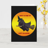 Sorcière Juste Voler Par Carte De Voeux (Fleur jaune)