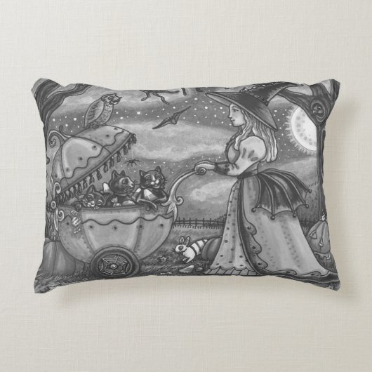SORCIÈRE, LANDAU DE BÉBÉ CHAT NOIR, COUSSIN DÉCORA (Devant)