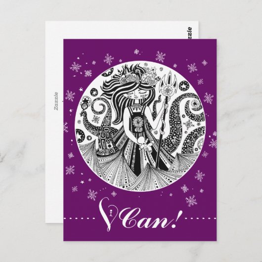 Sorcière marine en pain d'épices | Carte postale v (Devant / Derrière)