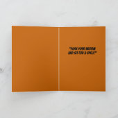 Sorcière Mettez un sort sur votre carte Halloween (Intérieur)