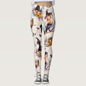 Sorcière Motif Halloween Leggings (Devant)