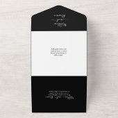 Sorcière Pagan Black All in One Wedding Invitation (Dehors)