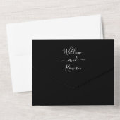 Sorcière Pagan Black All in One Wedding Invitation (Verso)