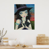 Sorcière Peekaboo et Affiche de Chat (Cuisine)