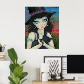 Sorcière Peekaboo et Affiche de Chat (Bureau à domicile)