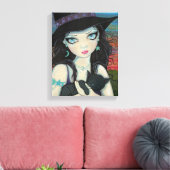Sorcière Peekaboo et Impression sur Toile de Chat (Insitu(Salon))