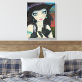 Sorcière Peekaboo et Impression sur Toile de Chat (Insitu(Chambre))