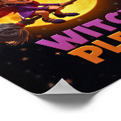 Sorcière S'Il Vous Plaît - Drôle Poster Halloween (Coin)