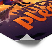 Sorcière S'Il Vous Plaît - Drôle Poster Halloween (Coin)