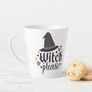 Sorcière s'il vous plaît Halloween thème Latte Mug