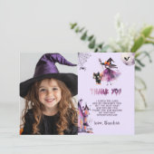 sorcière Spooktacular Carte de remerciements de pa (Debout devant)