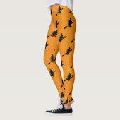 Sorcière sur Broomstick Halloween Leggings (Gauche)