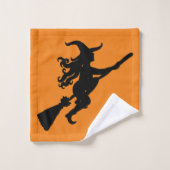 Sorcière sur un ensemble de serviettes de bain Sil (Gant de toilette)