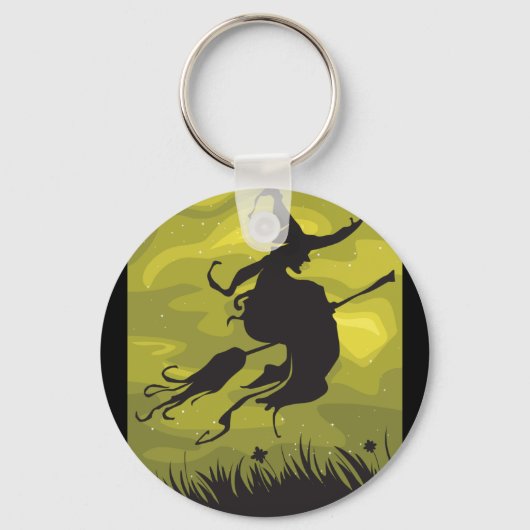 Sorcière sur un porte-clés balai (Recto)