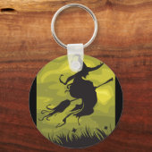 Sorcière sur un porte-clés balai (Recto)