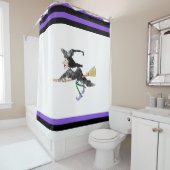 Sorcière Sur Un Rideau De Douche Salle (En situation)