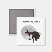 Sorcière Tipsy sur le aimant de chambre volante (Recto/Verso)