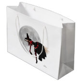 Sorcière Tipsy sur le sac cadeau de chambre volant (Dos Angle)