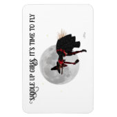 Sorcière Tipsy Sur Magnet Flying Broom (Vertical)