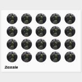 Sorcière verte brasser un Stickers sort (Feuille)