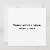 Sorcière Volant Joyeux Halloween Carte personnalis (Dos)