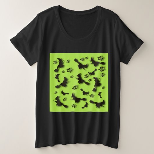 Sorcière volante parmi les étoiles à Halloween nui (Design devant)