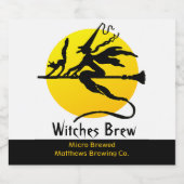 Sorcières brasser le Étiquette de bière personnali (Étiquettes simples)