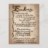 sorcières éffrayantes épell Halloween Carte postal (Devant)